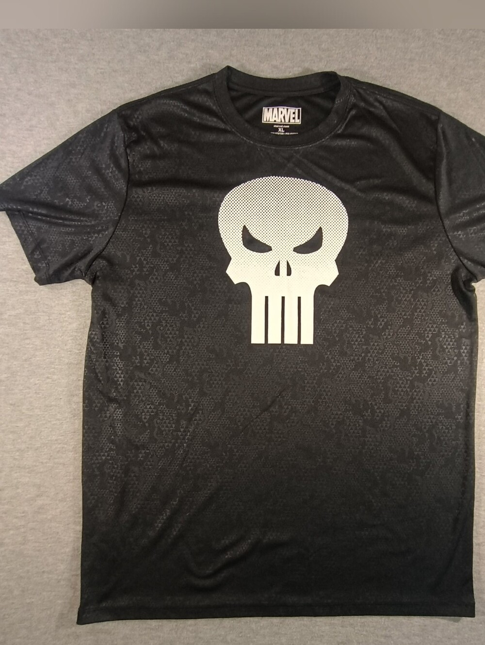 Marvel Men's Size XL  Black Punisher Gym Tee
